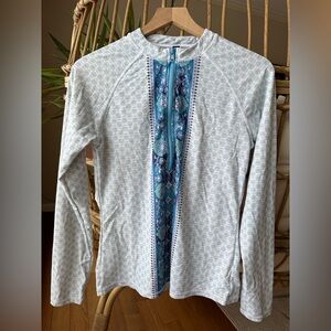 Aqua Et Sol Swim 3/4 Zip Long Sleeve Shirt